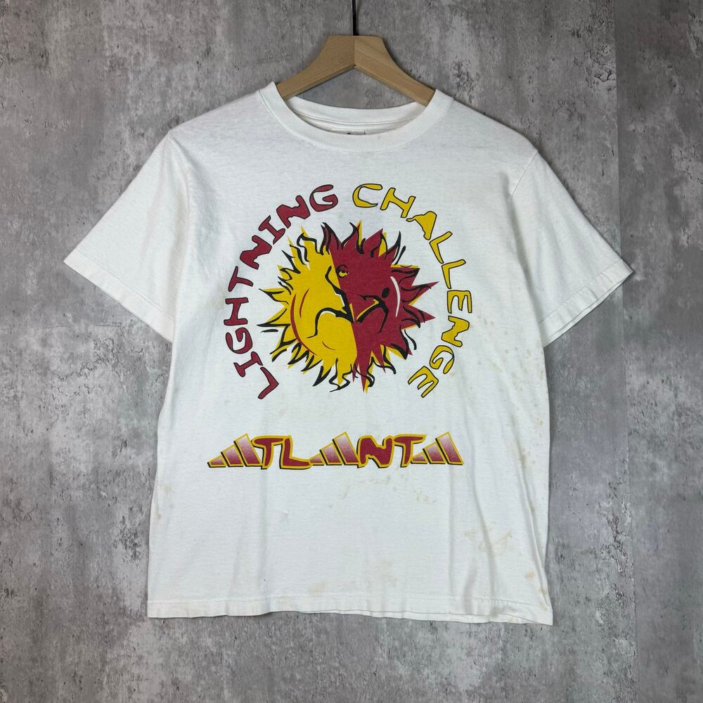 90s Mens Adidas Soccer Lightning Challenge Atlanta Tee X-S